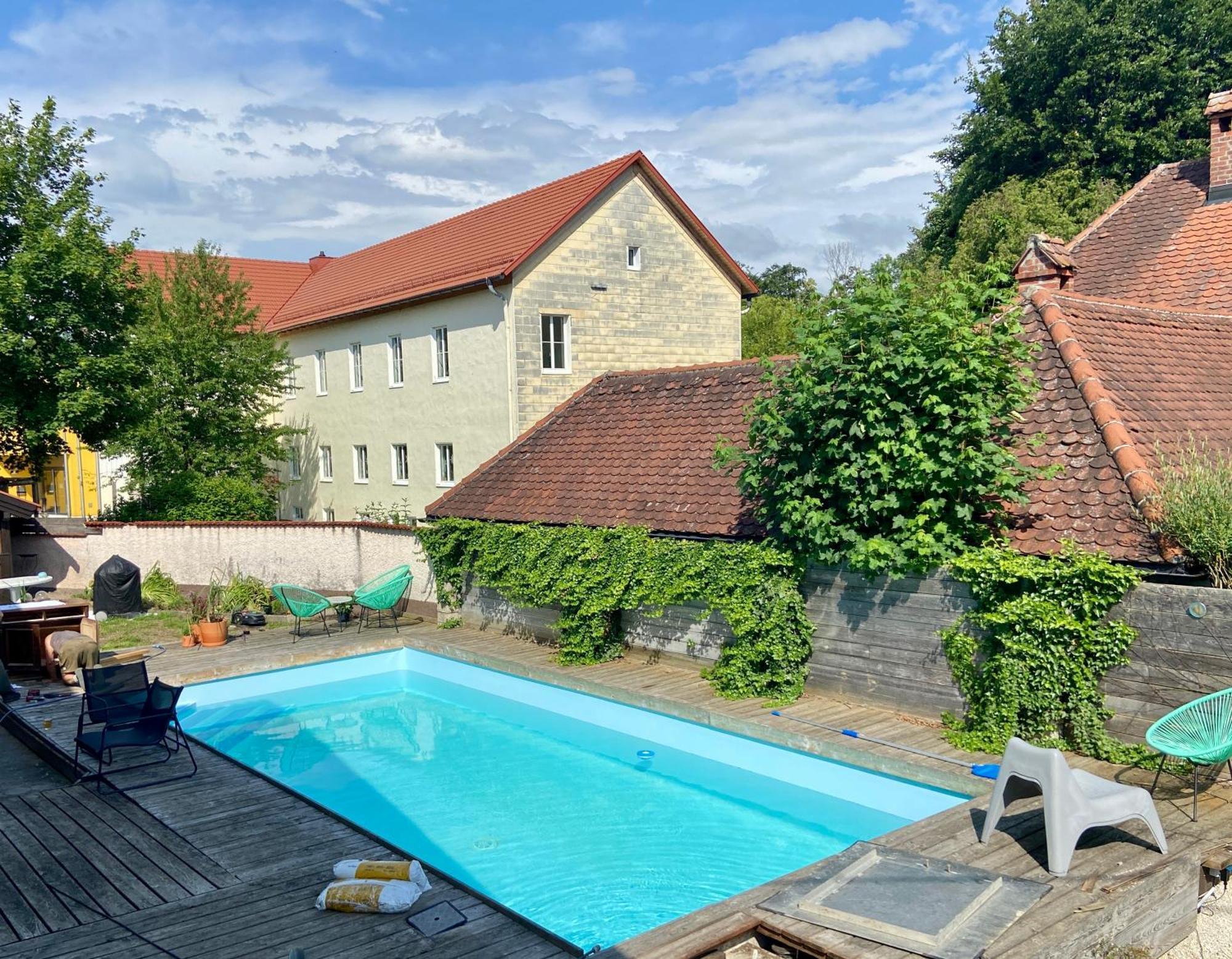 Baeckerhaus - Wohnung Mit Pool Und Garten Gmunden Luaran gambar